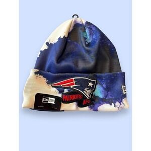 NWT New Era England Patriots 2022 Sideline Ink Dye Cuffed Knit Hat Wool Blend